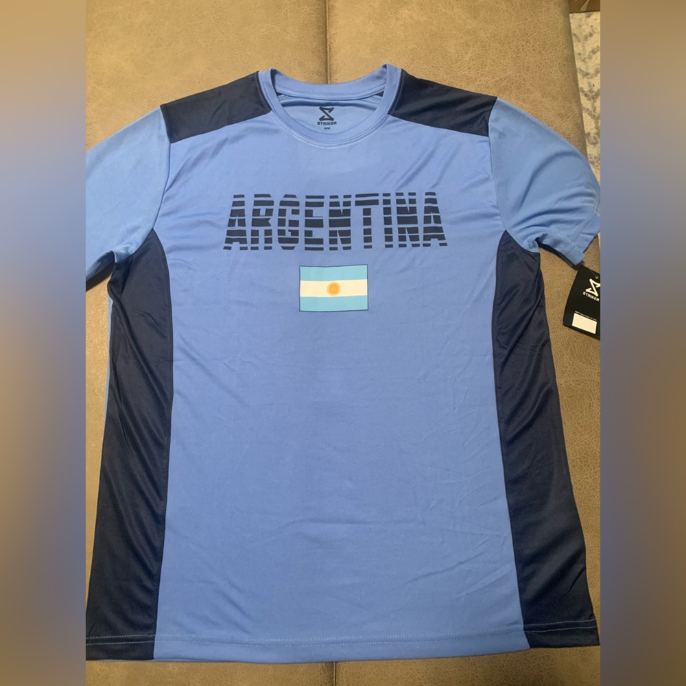 Striker Argentina Soccer Athletic Shirt Blue NWT Men’s Medium